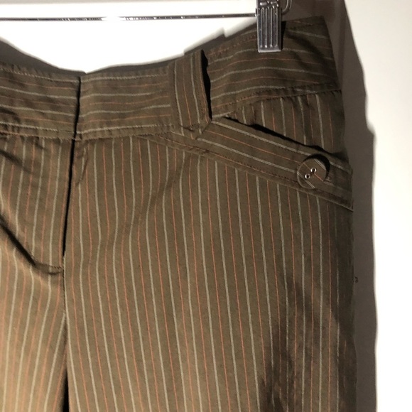 Lane Bryant matching set blazer and cropped pants set brown with stripes 14 - Picture 7 of 10
